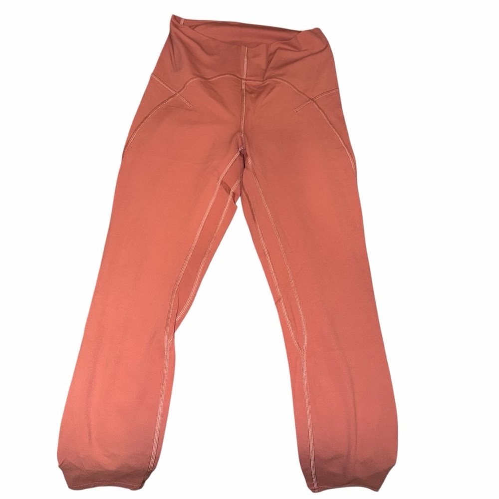 RARE lululemon HR Tight 25” Brier Rose light salmon keyhole ankle ventilation 6 - Picture 6 of 9